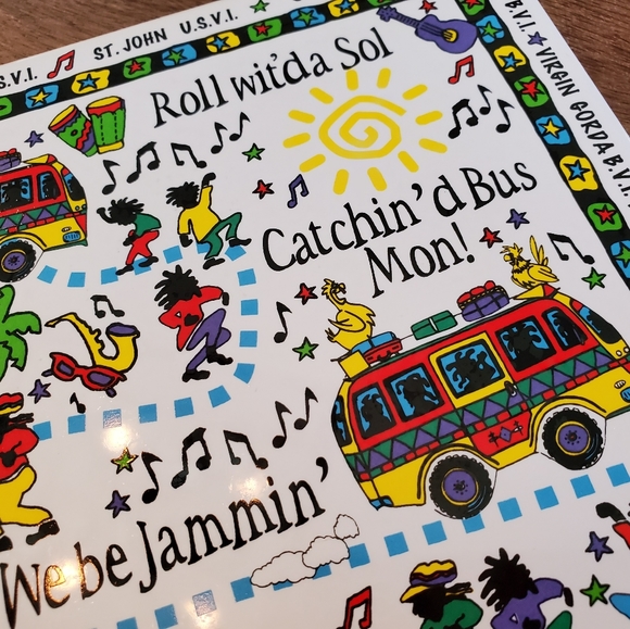 Vintage Bahamas We Be Jammin Trivet Virgin Islands - Picture 4 of 7